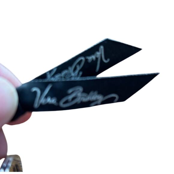 Vera Bradley keychain ID wallet pink floral fabric zipper case slim preppy - Picture 3 of 6